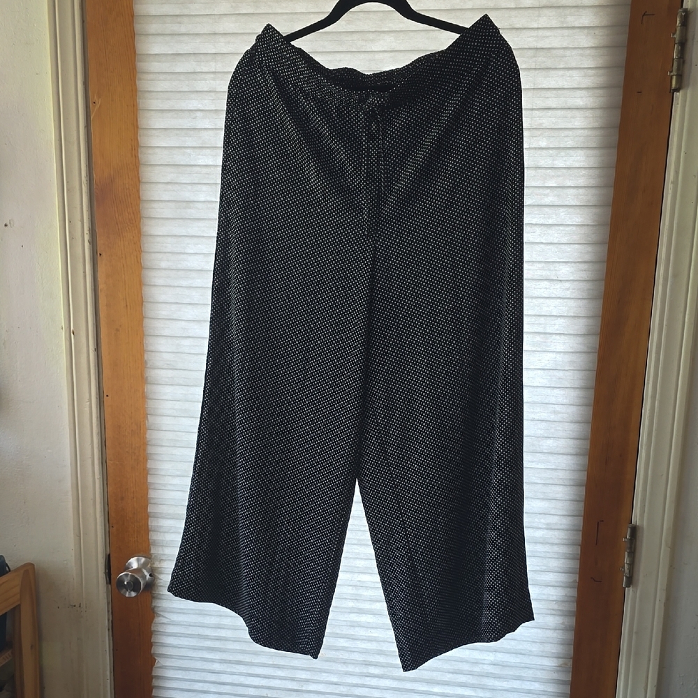 Adrianna Papell Black and White Polka Dot Pants